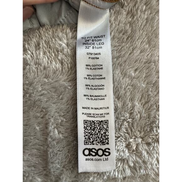 EUC Asos High Rise Mom Jeans Women’s Blue Remo Jeans Denim Size US 0 UK 24/32 - Picture 4 of 6